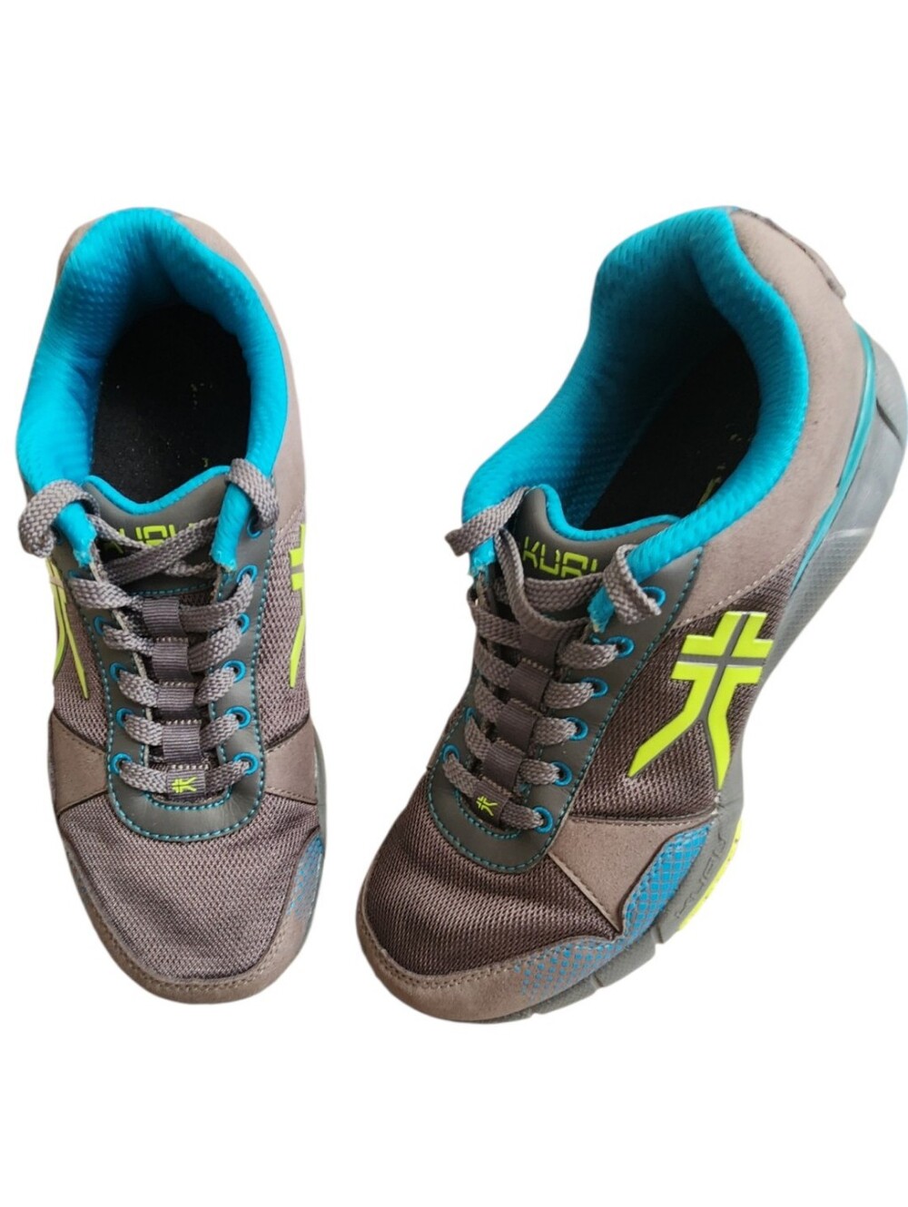 KURU Quantum Comfort Trainers Orthopedic Walking Sneaker Gray/Teal Size 7.5